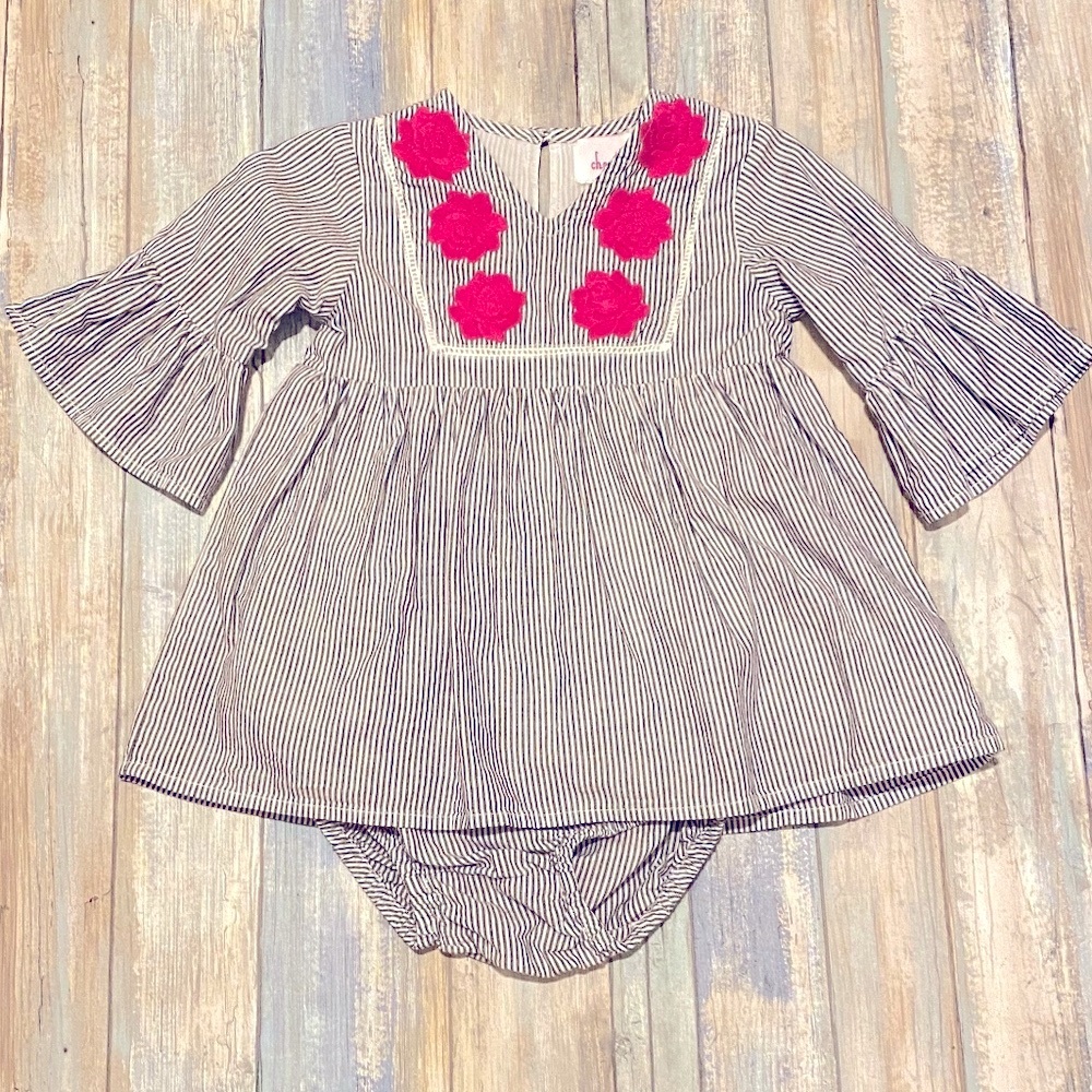 6 month bell sleeve dress and panty